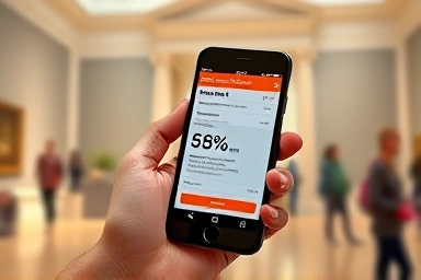 Smartphone showing museum ticket discount and reservation screen.
