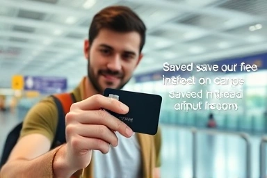 Smart traveler saving money on international card fees.