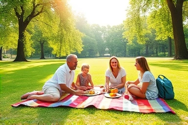 Stylish waterproof picnic mat enhancing outdoor fun.