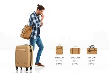 Traveler packing efficiently for Ryanair flight.