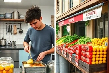 Budget Europe travel food tips: cooking and market shopping.