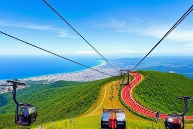 Tongyeong cable car and luge with stunning coastal views.