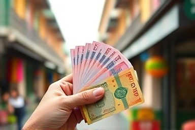 Vietnamese Dong wallet organized for easy travel