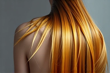 Symbolic contrast of unhealthy vs healthy hair