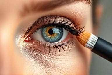 Intricate eyeshadow blending with a precise makeup brush