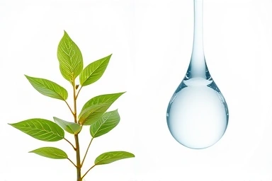 Symbolic representation of natural ingredients and purity in beauty.