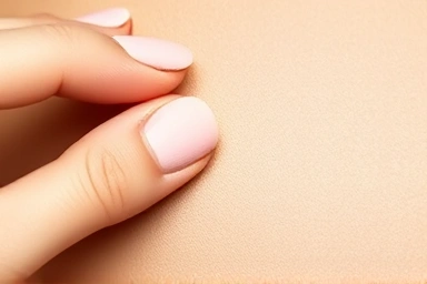 Seamless makeup application with a beauty sponge on smooth skin.