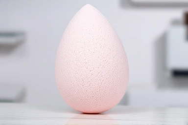 Close-up texture of a high-quality makeup sponge.