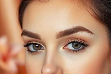 Brightened cool-tone under-eye with subtle peach undertones.