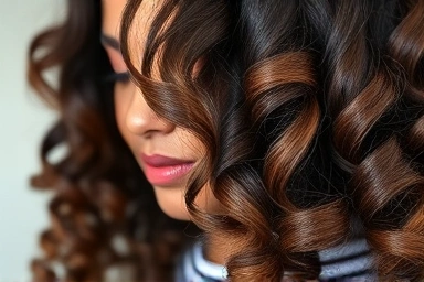 Bouncy, shiny, long-lasting wavy hair with curling essence.