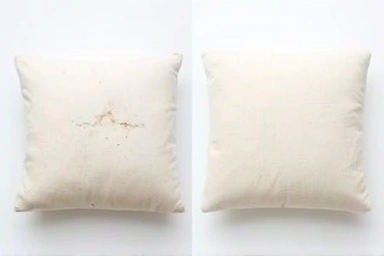 Worn vs. new cushion puff comparison
