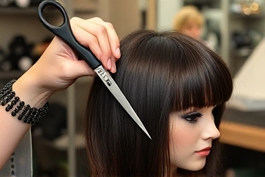 Expert hands styling a custom wig