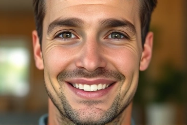 Man with healthy, glowing skin before a date
