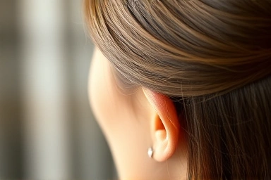 Woman with perfectly styled hair using a subtle hair stick