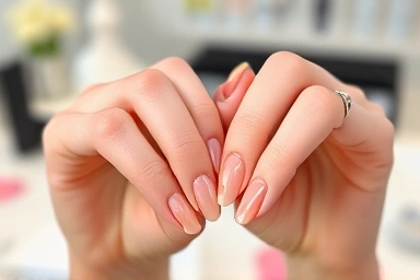 Perfectly applied gel nail stickers with a durable, glossy finish.