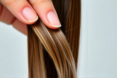 Hand applying hair gel for styling