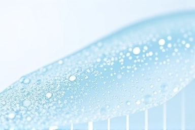 Close-up of shimmering serum, representing skincare ingredients.