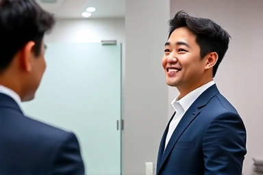 Man confidently sees his personal colors revealed.