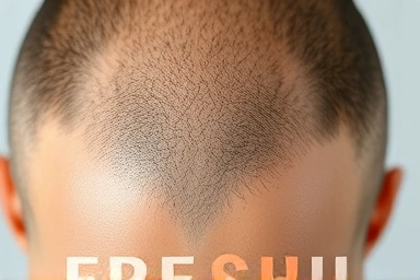 Healthy man's scalp, clean pores, fresh feeling