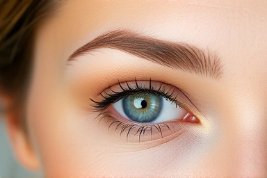 Subtle natural double eyelid created with tape