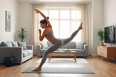 Woman performing pelvic alignment yoga pose for well-being
