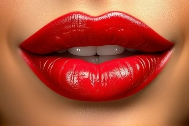 Plump, juicy lips with a glossy finish