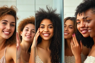 People discovering their personal color and beauty.