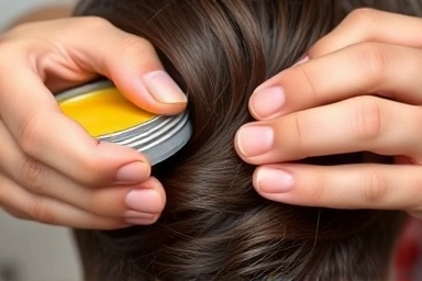 Close-up of pomade and wax textures for hair styling