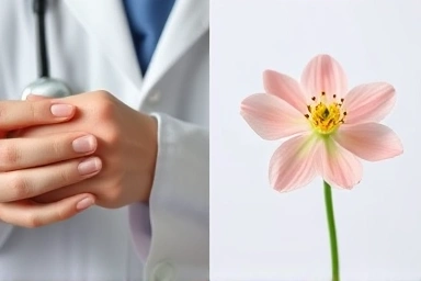 Dermatologist examining skin, skin regeneration metaphor.