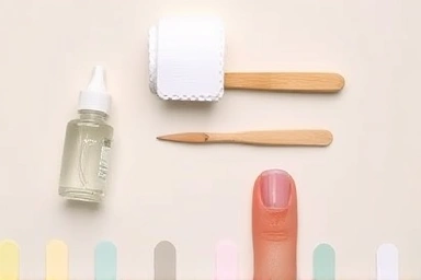 Nail art removal tools and healthy nails
