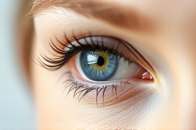 Perfectly curled eyelashes after a self lash perm.