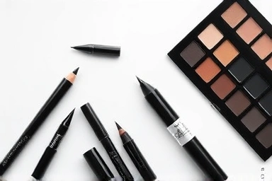 Selection of smudge-proof eyeliner products for flawless makeup application.