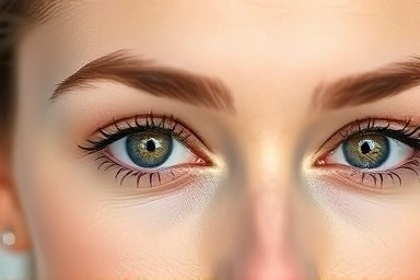 Refreshed under-eye area with smooth skin and natural glow.