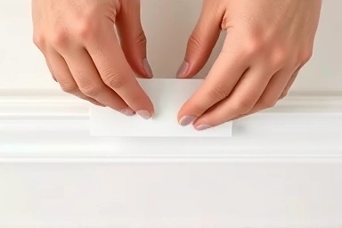 DIY baseboard sticker application for home decor