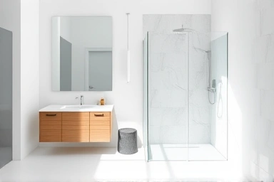 Modern bathroom wet and dry separation design