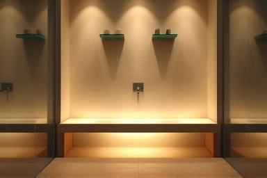 Luxurious bathroom with ambient zenda lighting