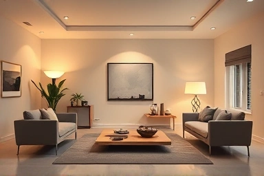 Elegant living room with Flos IC Lights collection.