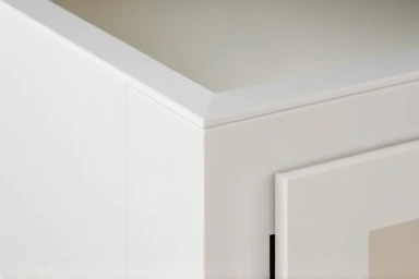Perfectly wrapped corner of DIY interior film