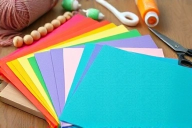 Craft materials for making a DIY garland