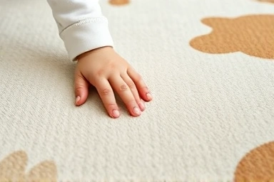 Soft, textured eco-friendly rug for children's room