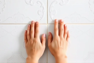 Easy application of seamless, elegant kitchen tile stickers.