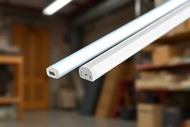 Various lengths of LED T5 light strips for installation.