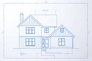 House blueprint with structural integrity focus