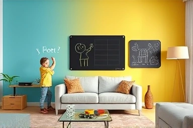 Creative wall transformation with magnetic chalkboard paint