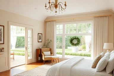 Expanded master bedroom veranda as a cozy reading nook.