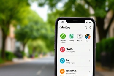Smartphone app showing neighborhood trash collection schedule