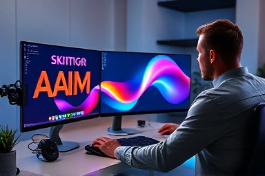 Motion graphics designer creating 3D animation in After Effects
