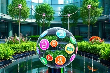 Digital garden symbolizing blog income streams and AI