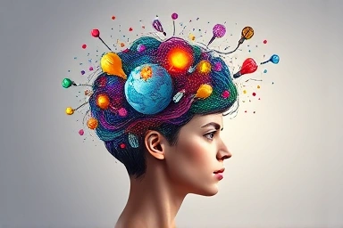 Creative mind bursting with ideas, overcoming burnout.