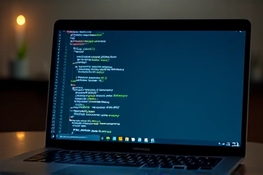 Close-up of C programming code on a laptop screen, symbolizing learning and growth.